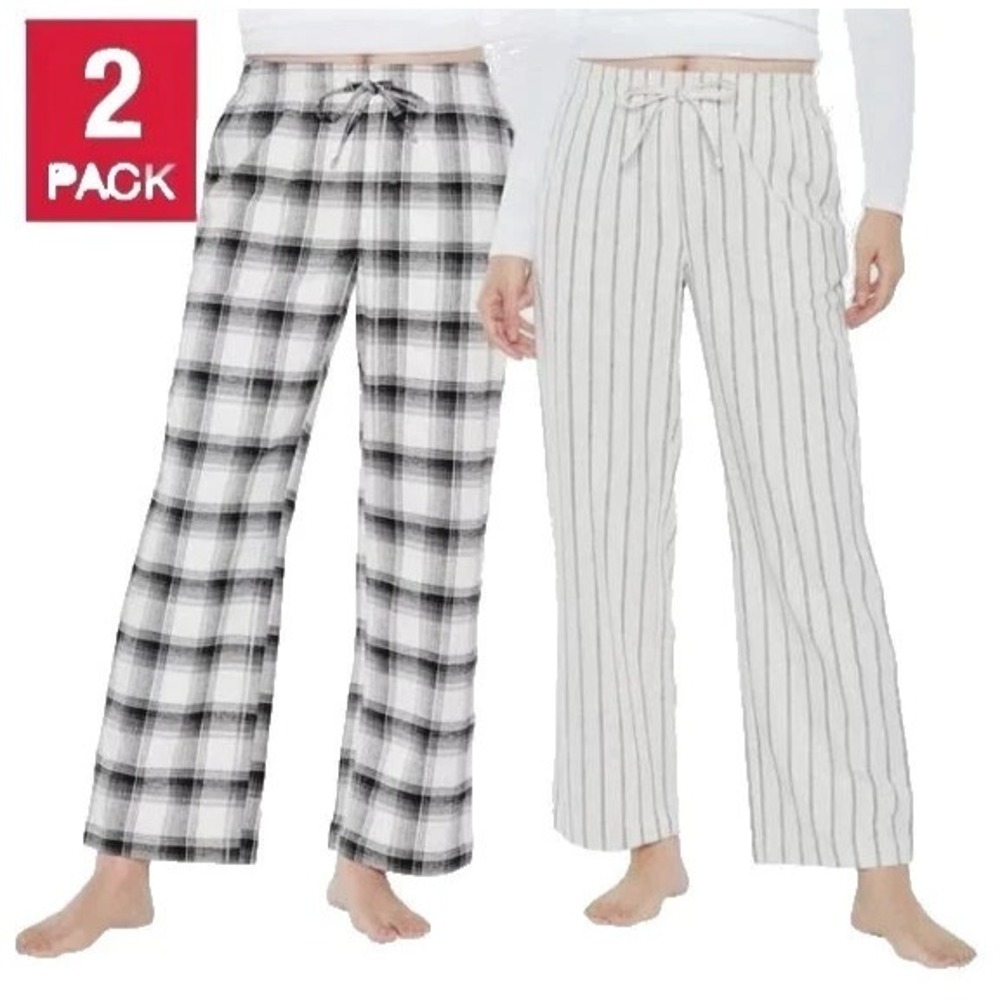 Gap Women’s 2-Pack Relaxed Fit Cotton PJ Pants, Cream, Size: Medium, NWOT